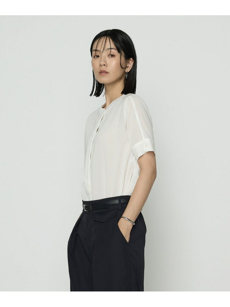 乐天商城 - 【SALE／19%OFF】[ Sサイズ ] ドライシアーツイル シャツブラウス COMME CA S-SIZE コムサ トップス シャツ・ブラウス ネイビー ホワイト【RBA_E】【送料無料】[Rakuten Fashion]