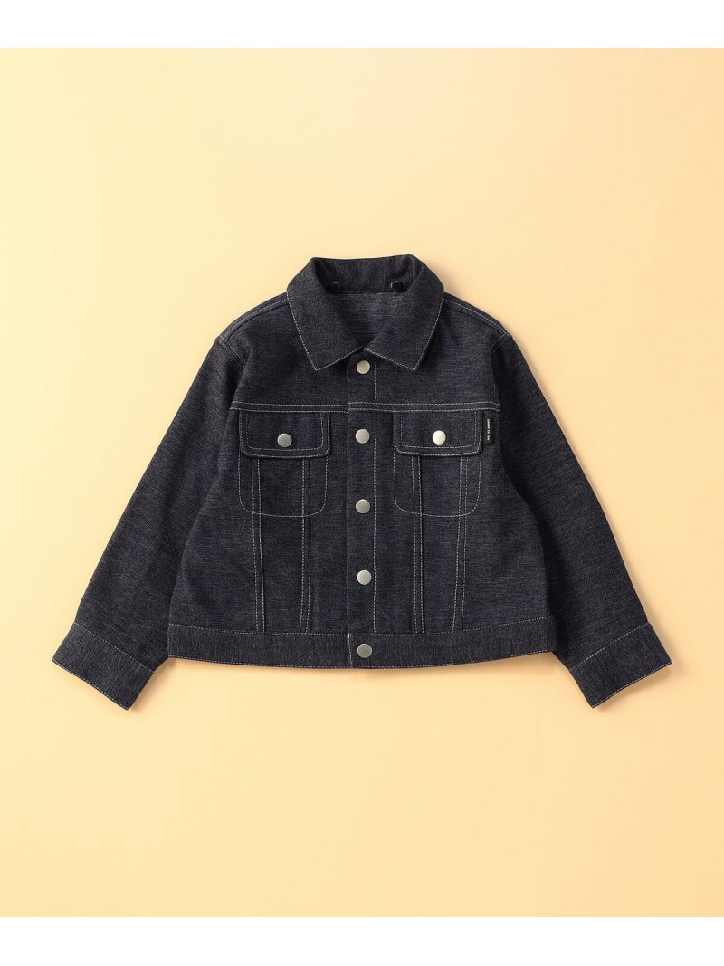 デニムライクストレッチ フード付き ブルゾン(ベビーサイズ) COMME CA ISM コムサイズム マタニティウェア・ベビー用品 その他のベビーグッズ ネイビー【送料無料】[Rakuten Fashion] 3