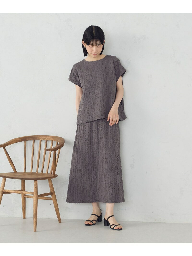 【SALE／10%OFF】ランダムタック 天竺 カットスカート / セットアップ対応 COMME CA ISM コムサイズム スカート ロング・マキシスカート ブラック グレー【RBA_E】【送料無料】[Rakuten Fashion]