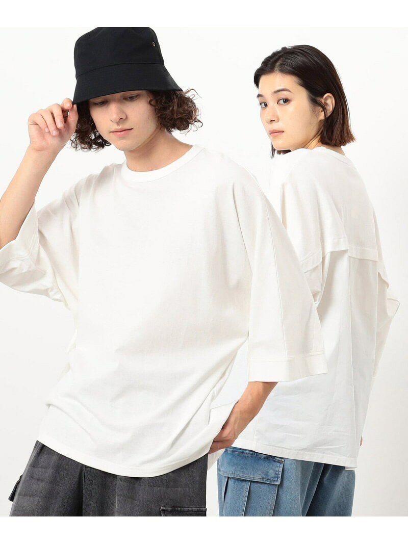 Rakuten - 【SALE／40%OFF】布帛切替6分袖ドルマンスリーブTシャツ Purple&Yellow コムサイズム トップス カットソー・Tシャツ カーキグリーン ブラック ホワイト【RBA_E】[Rakuten Fashion]