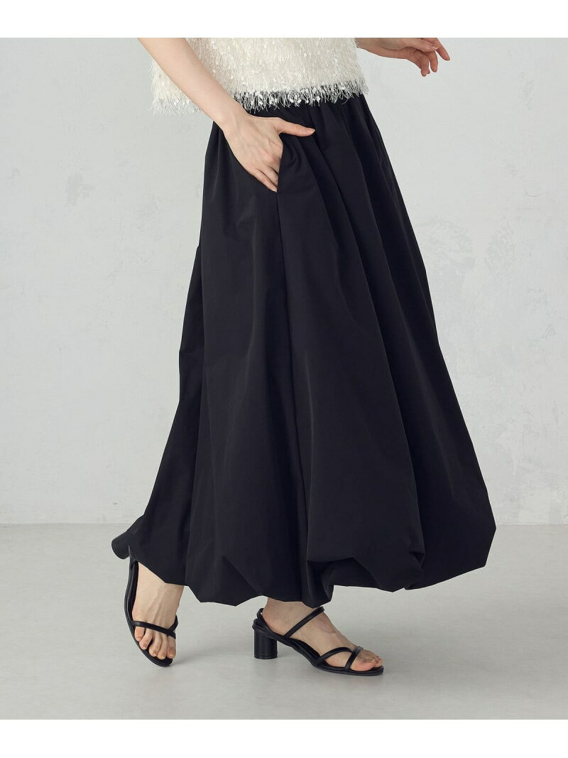 バルーンスカート COMME CA ISM コムサイズム スカート ロング・マキシスカート グレー ブラック【送料無料】[Rakuten Fashion]