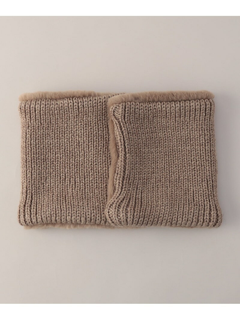 ニット ネックウォーマー COMME CA MEN コムサメン ファッション雑貨 マフラー・ストール・ネックウォーマー ブラック ベージュ【送料無料】[Rakuten Fashion]