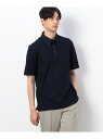 【SALE/11%OFF】【吸水速乾】市松ジャカードコンビポロシャツ COMME CA ISM コムサイズム トップス ポロシャツ ホワイト ブラック ブルー ...