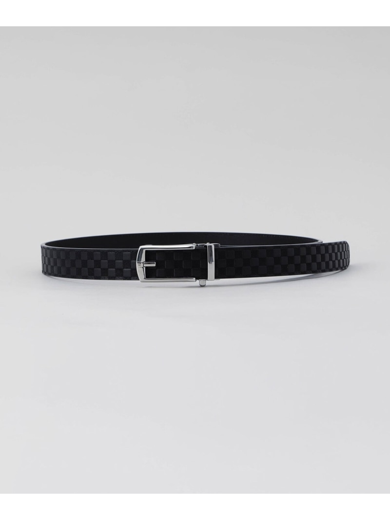 Rakuten - 【SALE／10%OFF】【市松柄】 クリックベルト COMME CA MEN コムサメン ファッション雑貨 ベルト ブラック【RBA_E】【送料無料】[Rakuten Fashion]