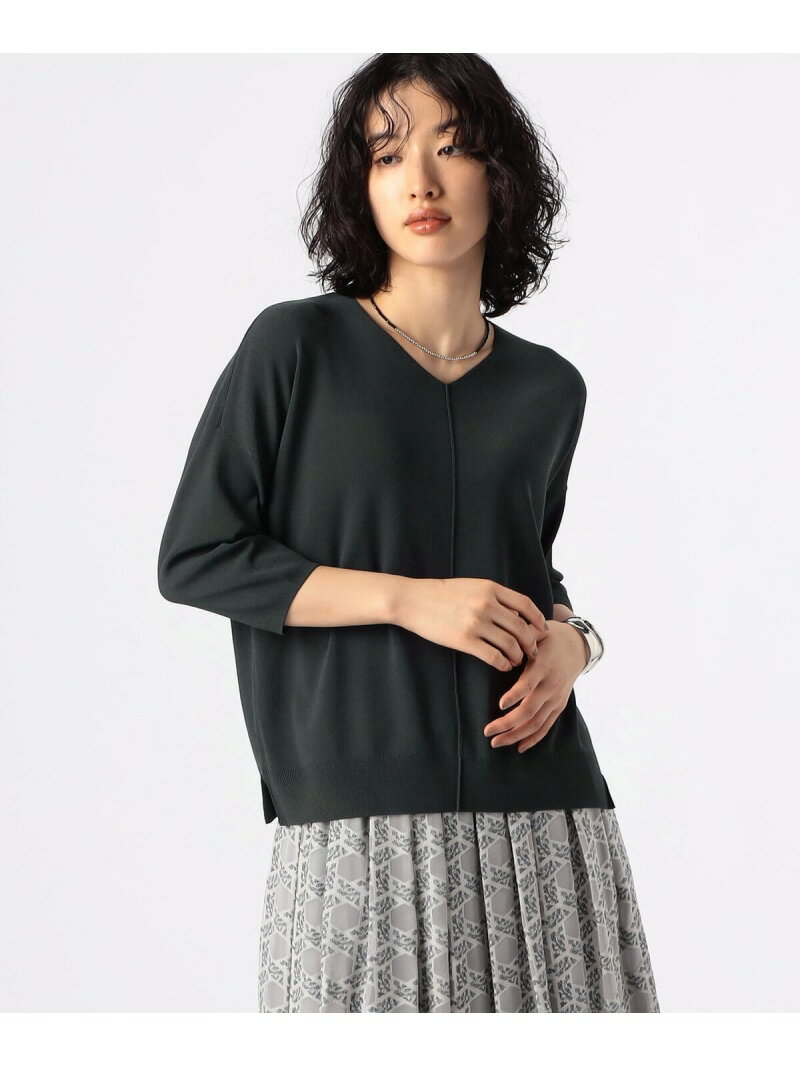 【SALE／10%OFF】[ TALLサイズ ] 総針編み ベーシックVネックプルオーバー K.T 