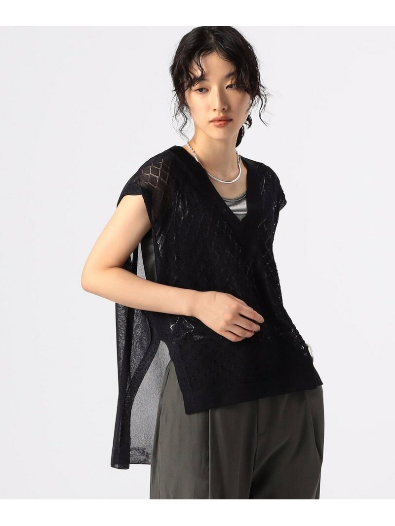 乐天商城 - 【SALE／28%OFF】スーパーブライトヤーン シアージレ Gabardine K.T コムサ トップス ニット グレー ホワイト ネイビー【RBA_E】【送料無料】[Rakuten Fashion]
