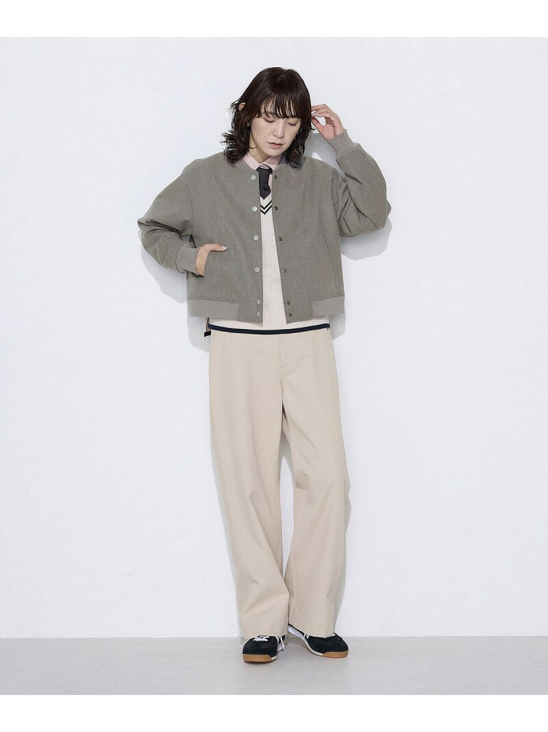 【SALE／10%OFF】ポリエステルレーヨンスタジャン型ブルゾン COMME CA Wardrobe コムサ ジャケット・アウター ブルゾン・ジャンパー ネイビー グレー【RBA_E】【送料無料】[Rakuten Fashion] fivefoxesonlinestore-10027019 FIVEFOXes ONLINE STORE サンプル画像3
