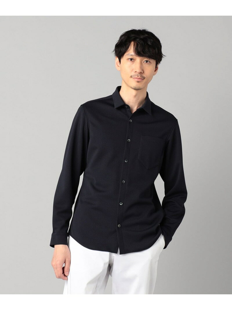 乐天商城 - 【SALE／10%OFF】千鳥ジャージー キーボードシャツ COMME CA MEN コムサメン トップス シャツ・ブラウス ネイビー【RBA_E】【送料無料】[Rakuten Fashion]