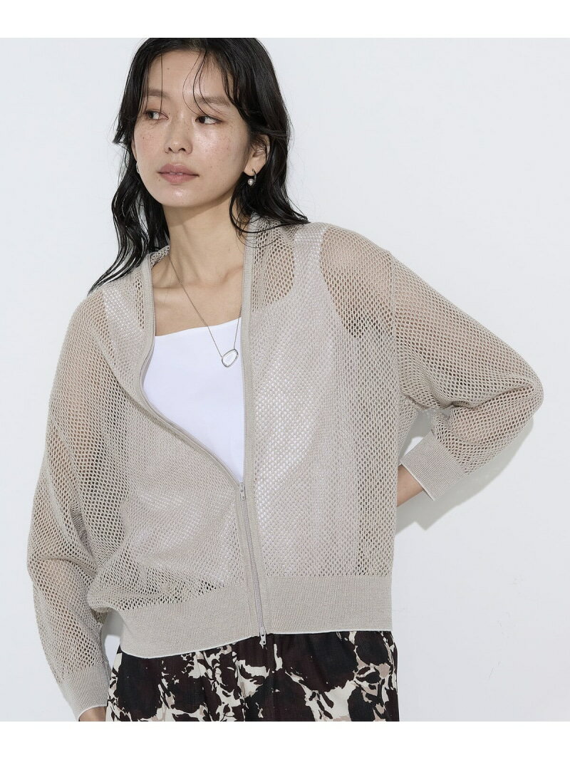 Rakuten - 【SALE／10%OFF】リネンメッシュ ジップアップカーディガン K.T KIYOKO TAKASE コムサ トップス カーディガン ホワイト ネイビー【RBA_E】【送料無料】[Rakuten Fashion]