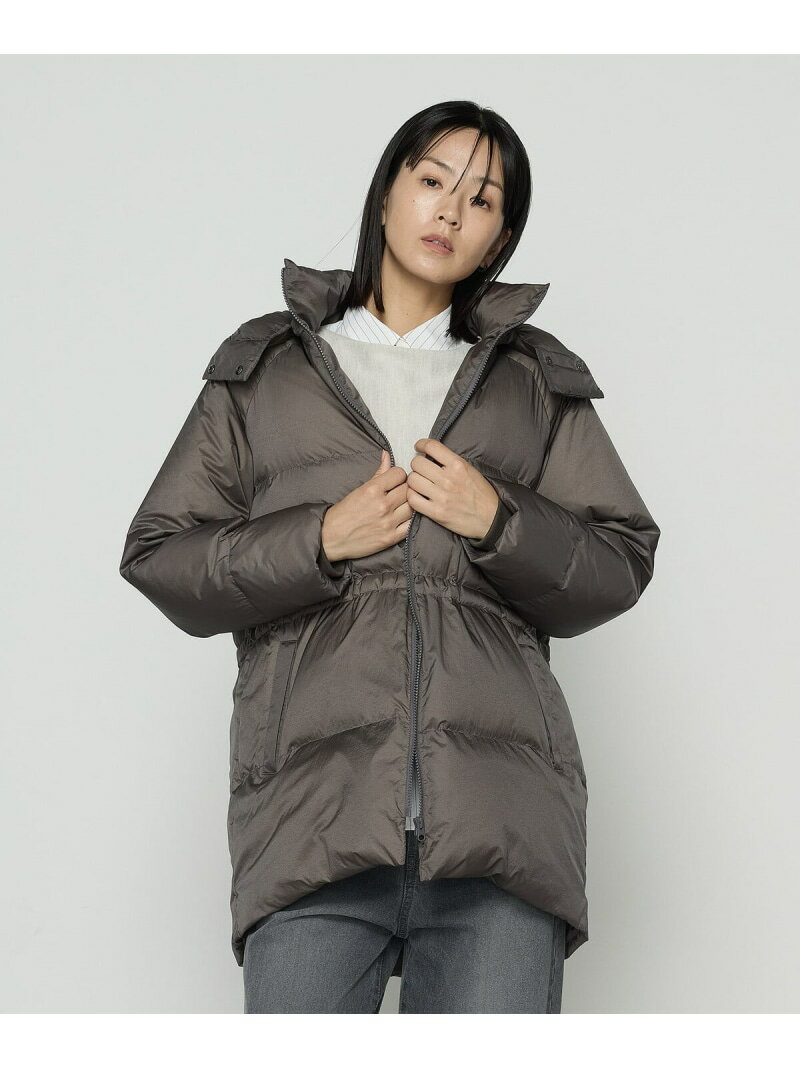 [ Sサイズ ] ライトナイロンタフタ フード付きダウンコート COMME CA S-SIZE コムサ ジャケット・アウター ダウンジャケット・ダウンベスト グレー ブルー ブラウン【送料無料】[Rakuten Fashion]