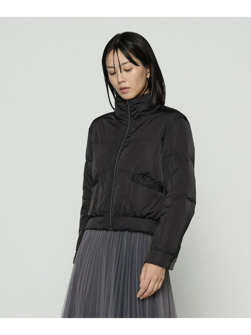 【SALE／37%OFF】ドビーガンクラブチェック リバーシブルショートダウンブルゾン COMME CA コムサ ジャケット・アウター ダウンジャケット・ダウンベスト グレー ブラウン【RBA_E】【送料無料】[Rakuten Fashion]