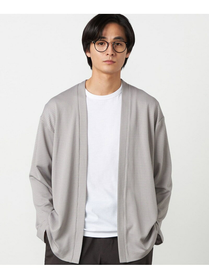 【セットアイテム】ボタンレスカーディガン+Tシャツ COMME CA ISM コムサイズム トップス カーディガン ブラック グレー【送料無料】[Rakuten Fashion]