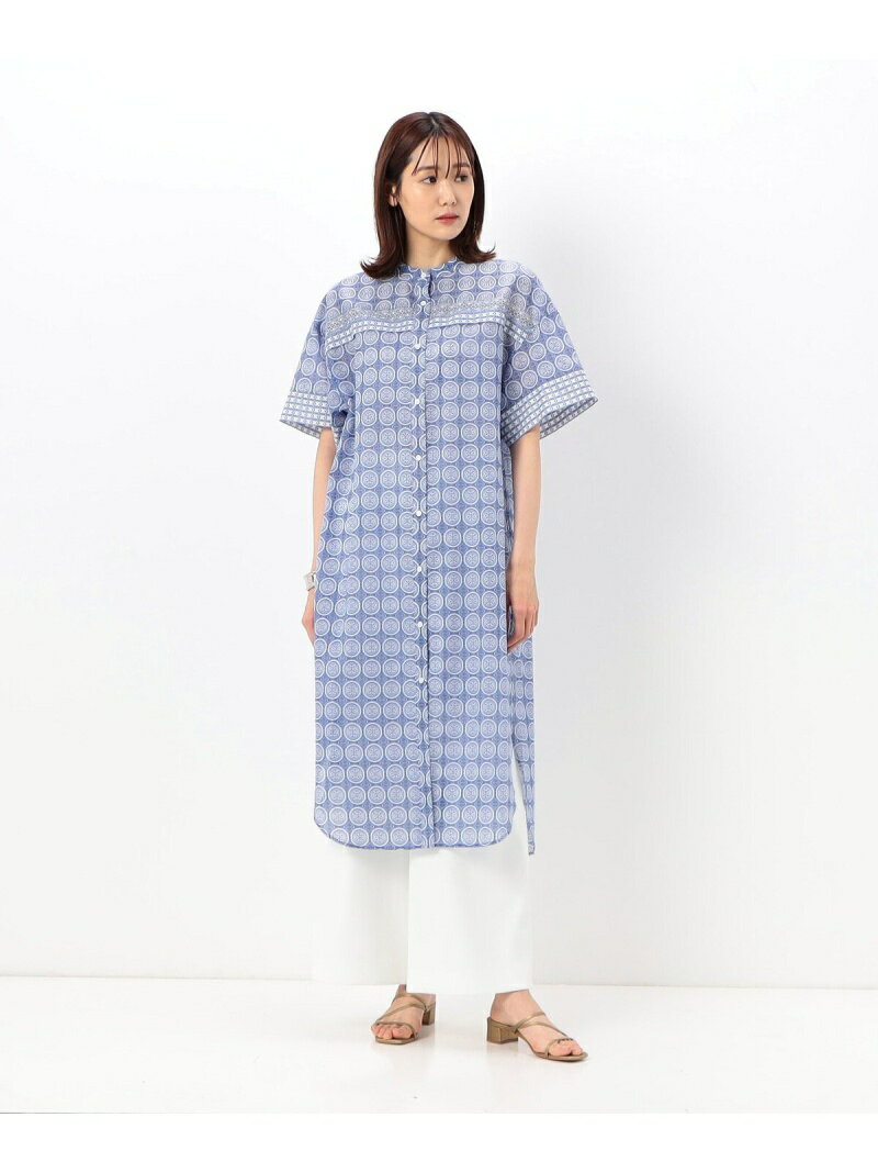 【SALE／50%OFF】コットンローンサマルカンドタイル柄 ロングシャツ COMME CA コムサ トップス シャツ・ブラウス【RBA_E】【送料無料】[Rakuten Fashion]