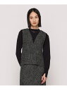 【SALE/16%OFF】【セットアップ対応】メランジツイード ジレ COMME CA コムサ トップス ベスト・ジレ ブラック【RBA_E】【送料無料】[Ra...