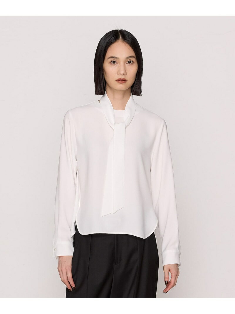 Rakuten - 【SALE／40%OFF】【2WAY】プルエラバックサテン ブラウス COMME CA コムサ トップス シャツ・ブラウス ホワイト ブラック グレー【RBA_E】【送料無料】[Rakuten Fashion]