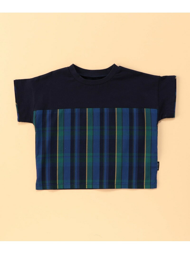 Rakuten - マドラスチェック 半袖Tシャツ(ベビーサイズ) COMME CA ISM コムサイズム マタニティウェア・ベビー用品 その他のベビーグッズ ネイビー レッド[Rakuten Fashion]