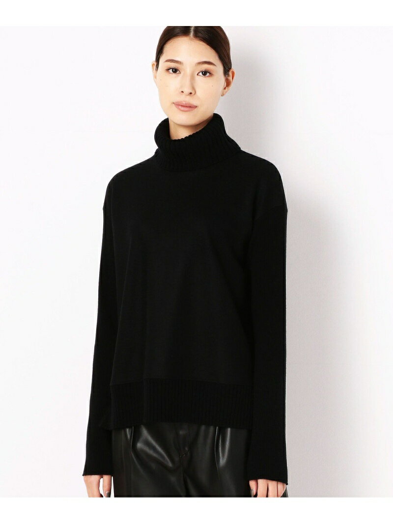 [TALLサイズ]【洗える】ウールミルドスムース ニット切替プルオーバー K.T KIYOKO TAKASE TALL コムサ カットソー Tシャツ ホワイト ブラック ブルー【送料無料】[Rakuten Fashion]