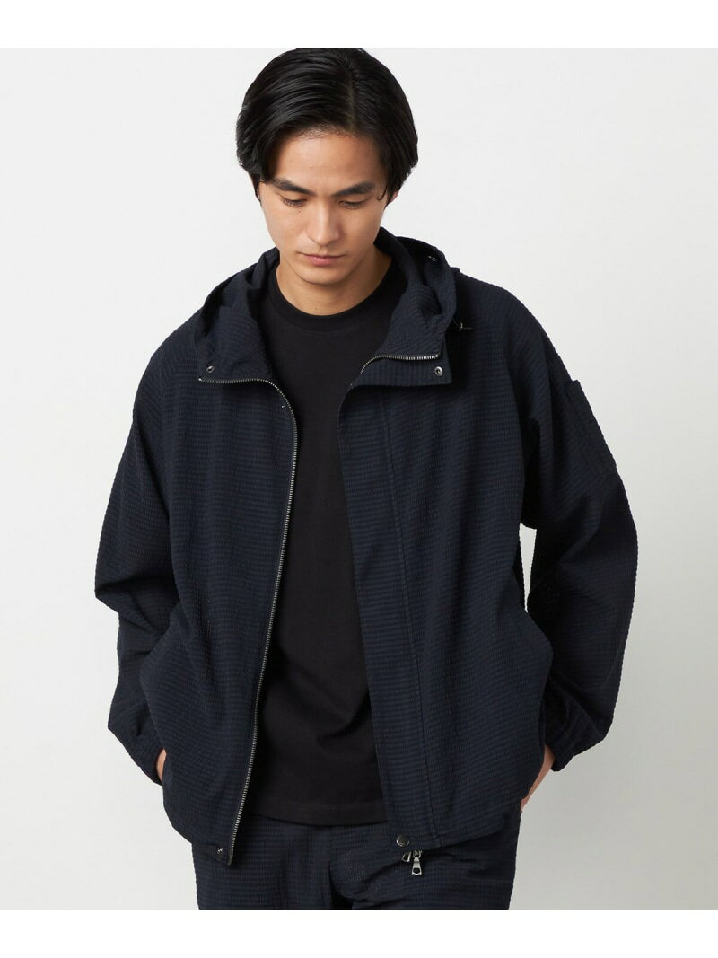 乐天商城 - 【SALE／10%OFF】【セットアップ対応】3Dエアートリコット フードブルゾン COMME CA ISM コムサイズム ジャケット・アウター ブルゾン・ジャンパー ネイビー グレー【RBA_E】【送料無料】[Rakuten Fashion]