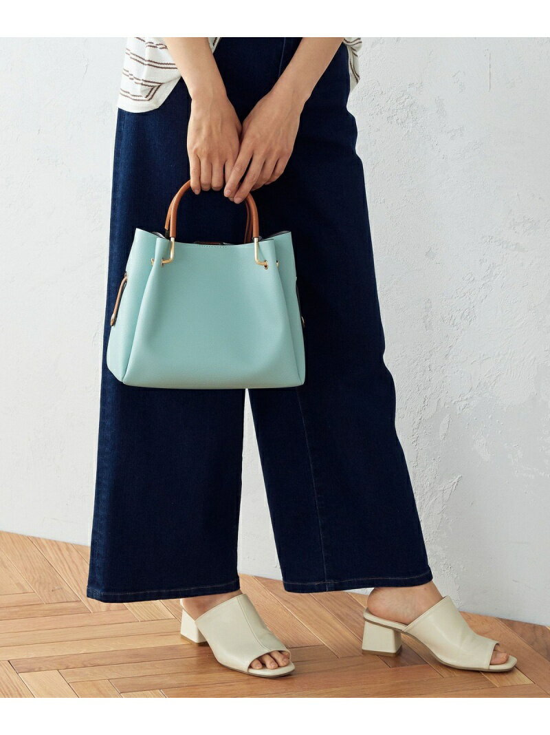【SALE／50%OFF】ポーチ付き 5wayバッグ MONO COMME CA コムサイズム バッグ ハンドバッグ グリーン パープル【RBA_E】[Rakuten Fashion]のサムネイル