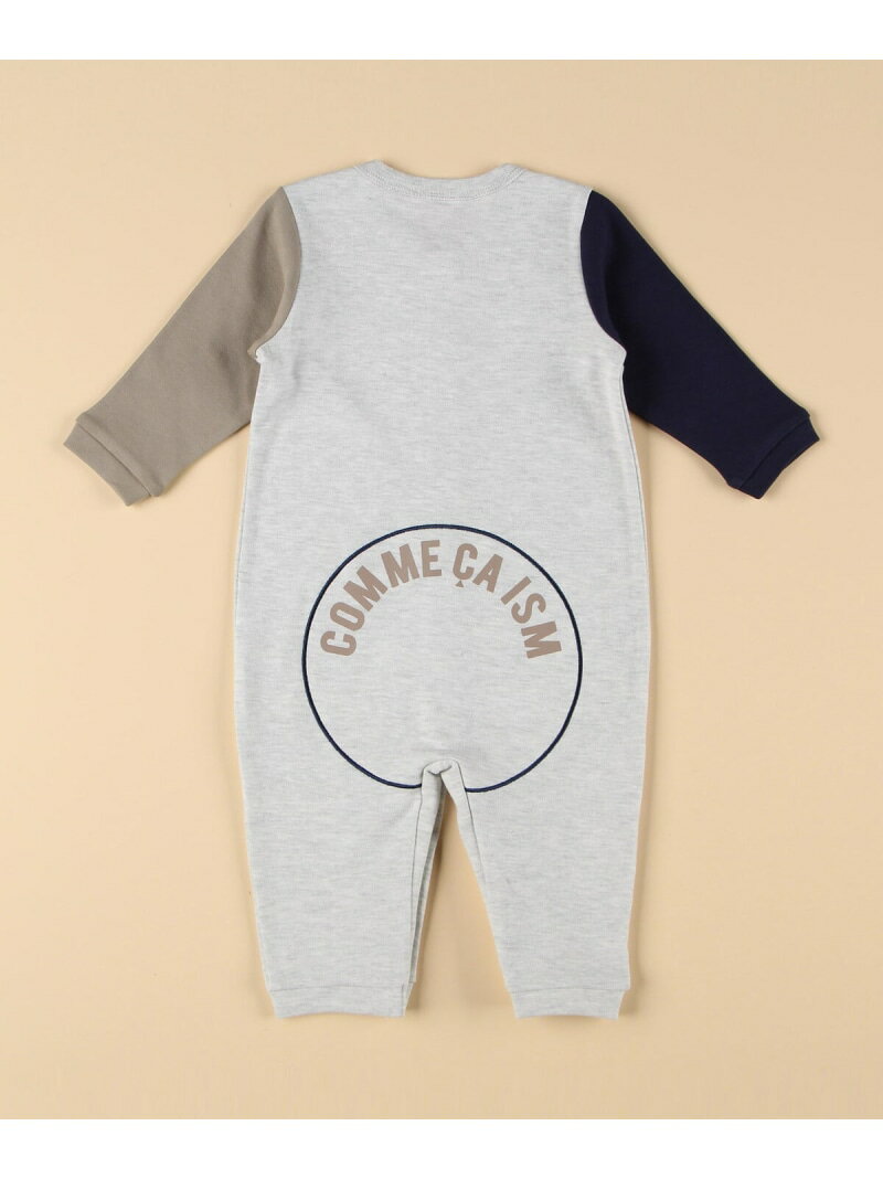 おしりパッチロゴツーウェイオール COMME CA ISM コムサイズム マタニティウェア・ベビー用品 その他のベビーグッズ ホワイト ネイビー ブルー[Rakuten Fashion]