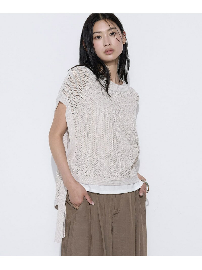 乐天商城 - [ TALLサイズ ] 美濃和紙 ツインニットプルオーバー COMME CA TALL コムサ トップス アンサンブル ベージュ ネイビー レッド【送料無料】[Rakuten Fashion]