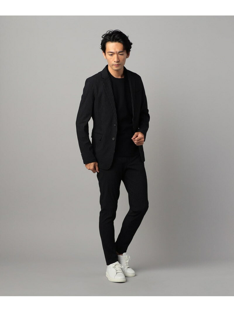 【SALE／50%OFF】【COMME CA MEN】【セットアップ対応】メリルストライプ ジャケット COMME CA MEN コムサメン スーツ・フォーマル スーツジャケット ネイビー ブラック【RBA_E】【送料無料】[Rakuten Fashion]
