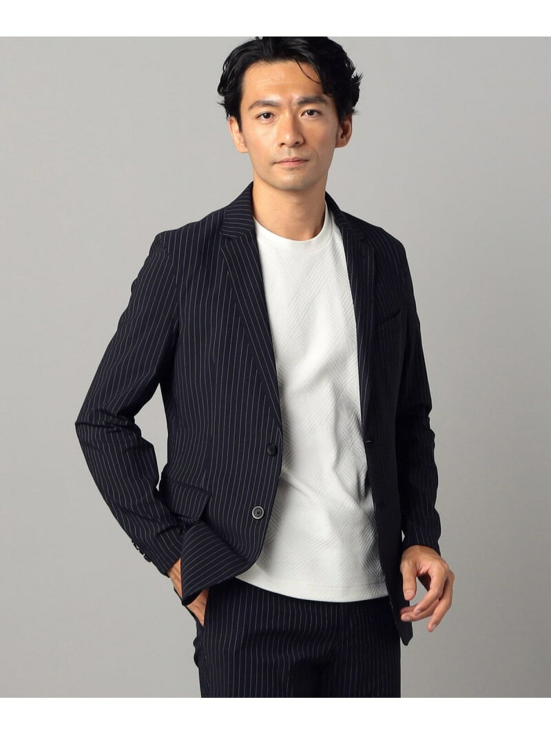 【SALE／50%OFF】【COMME CA MEN】【セットアップ対応】メリルストライプ ジャケット COMME CA MEN コムサメン スーツ・フォーマル スーツジャケット ネイビー ブラック【RBA_E】【送料無料】[Rakuten Fashion]