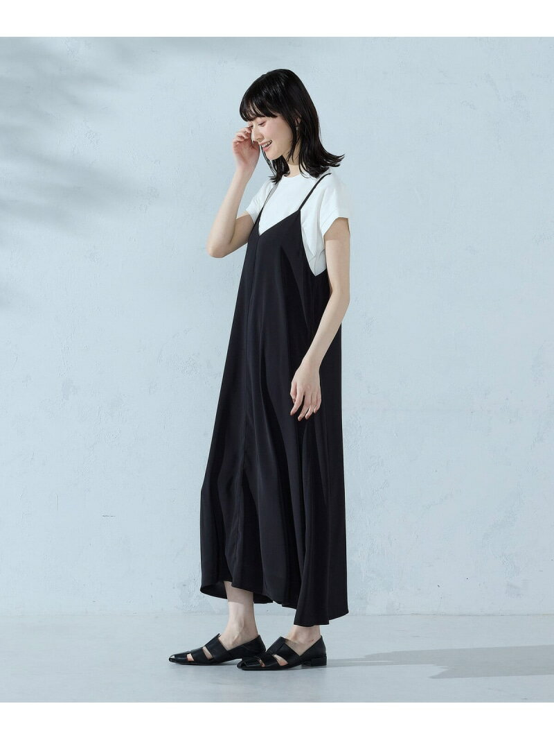 【セットアイテム】2WAYキャミソールワンピース+Tシャツ COMME CA ISM コムサイズム ワンピース・ドレス ワンピース ブラック ブルー ベージュ【送料無料】[Rakuten Fashion]