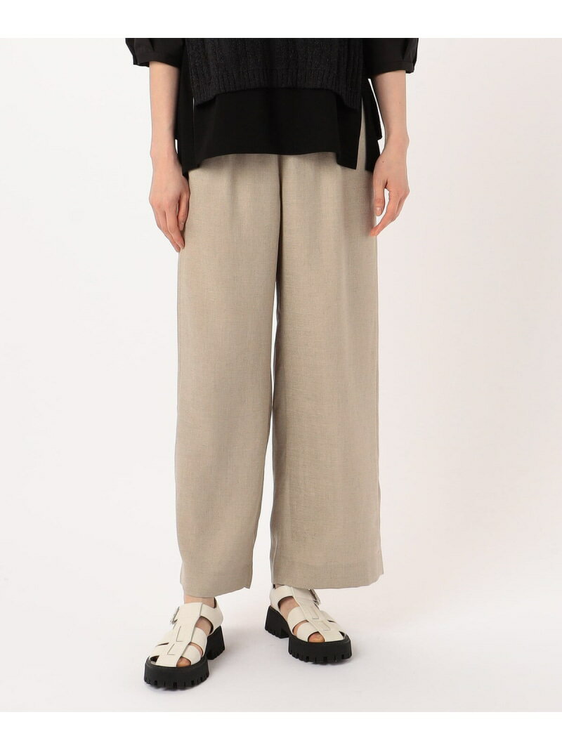 【セットアップ対応】麻調合繊ワイドパンツ Gabardine K.T コムサ パンツ その他のパンツ