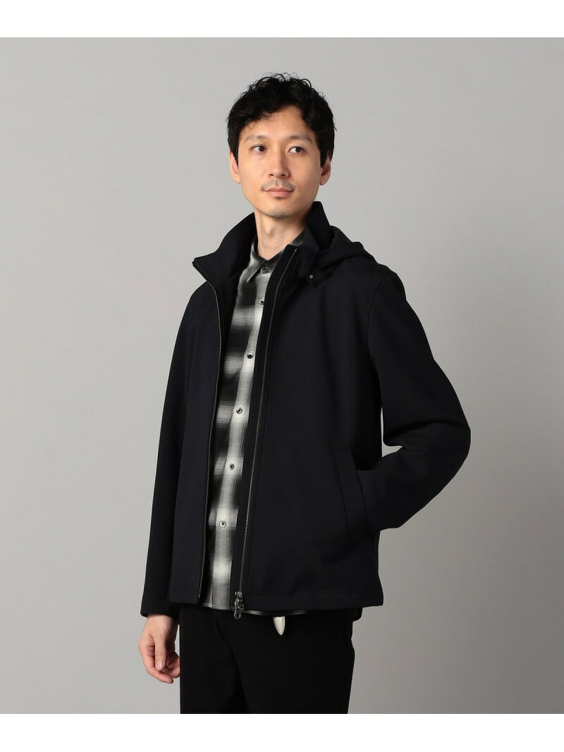 ダウンファブリック フード着脱 ブルゾン COMME CA MEN コムサメン ジャケット・アウター ブルゾン・ジャンパー ブラック ネイビー【送料無料】[Rakuten Fashion]