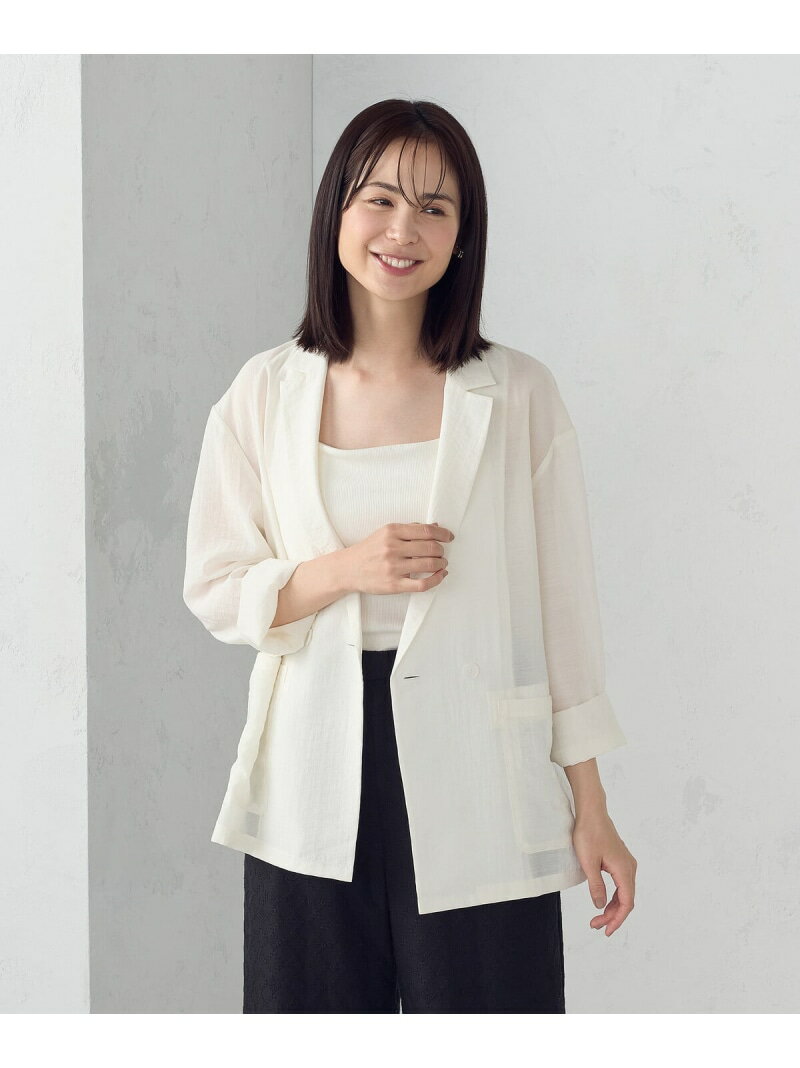 【SALE／10%OFF】シア-ジャケット COMME CA ISM コムサイズム ジャケット・アウター テーラードジャケット・ブレザー ブラック ホワイト【RBA_E】【送料無料】[Rakuten Fashion]