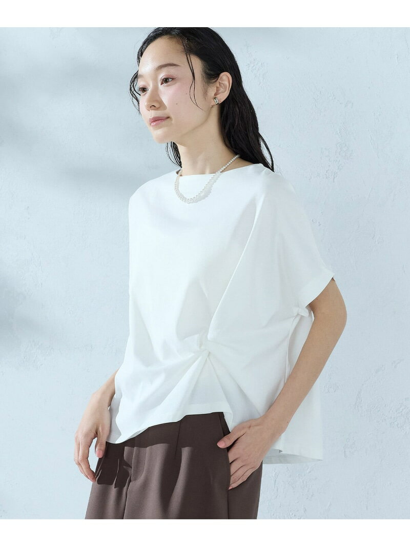 【接触冷感】ツイストタック Tシャツ COMME CA ISM コムサイズム トップス カットソー・Tシャツ ブラック ホワイト オレンジ ネイビー【送料無料】[Rakuten Fashion]
