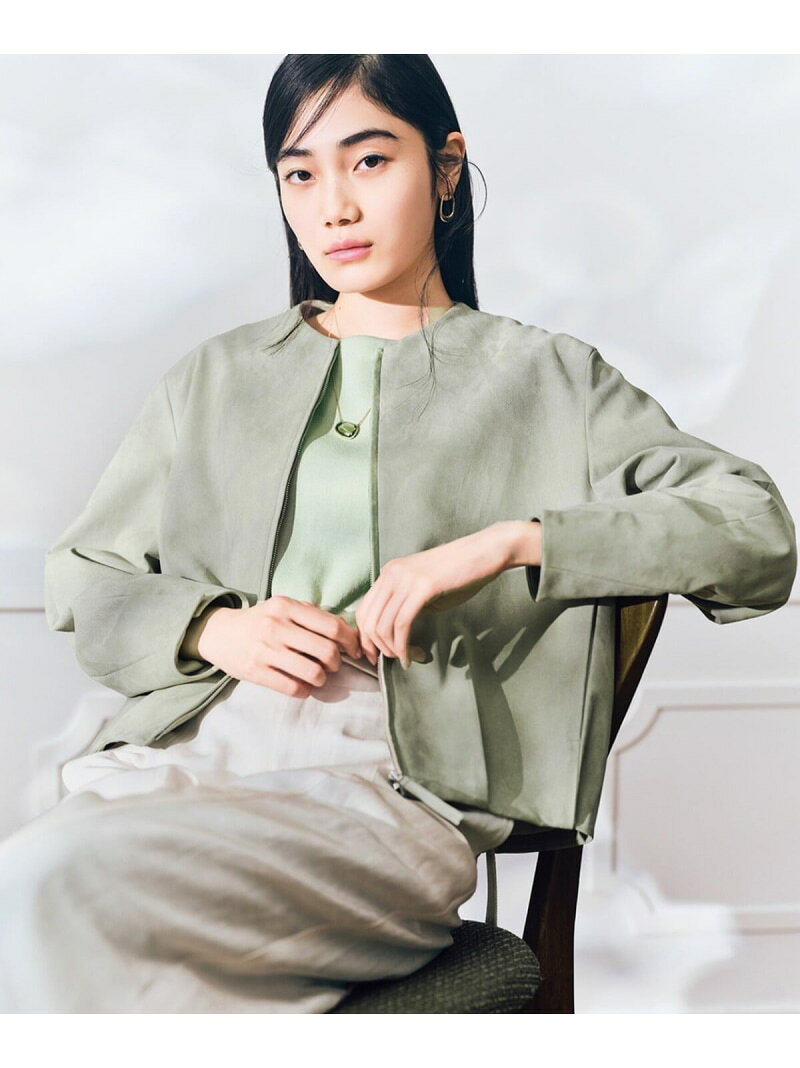 乐天商城 - 【SALE／10%OFF】フェイクスエード タックブルゾン K.T KIYOKO TAKASE コムサ ジャケット・アウター ブルゾン・ジャンパー ブルー グレー【RBA_E】【送料無料】[Rakuten Fashion]