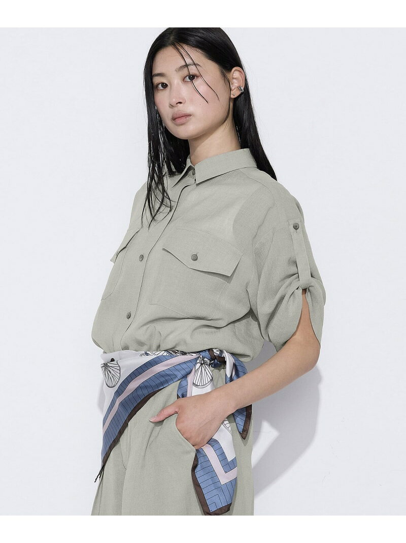 Rakuten - 【セットアップ対応】【RE:撚】トリアセクールスラブ シャツ COMME CA コムサ トップス シャツ・ブラウス グレー ブラック【送料無料】[Rakuten Fashion]