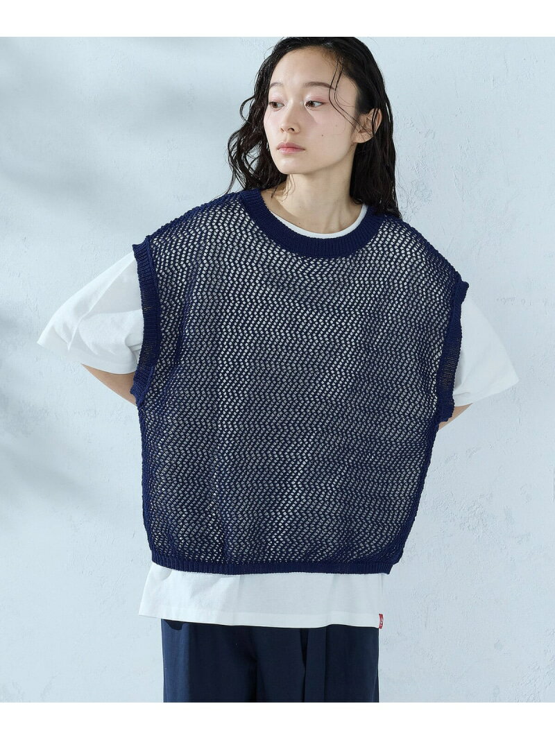 乐天商城 - 【SALE／10%OFF】【セットアイテム】メッシュニットベスト+Tシャツ ONIGIRI コムサイズム トップス ベスト・ジレ ネイビー【RBA_E】【送料無料】[Rakuten Fashion]