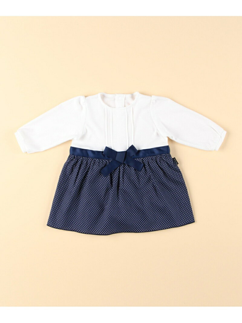 Rakuten - 【SALE／25%OFF】ワンピースデザイン 長袖カバーオール(70-80cm) COMME CA ISM コムサイズム マタニティウェア・ベビー用品 ロンパース・カバーオール ネイビー【RBA_E】【送料無料】[Rakuten Fashion]