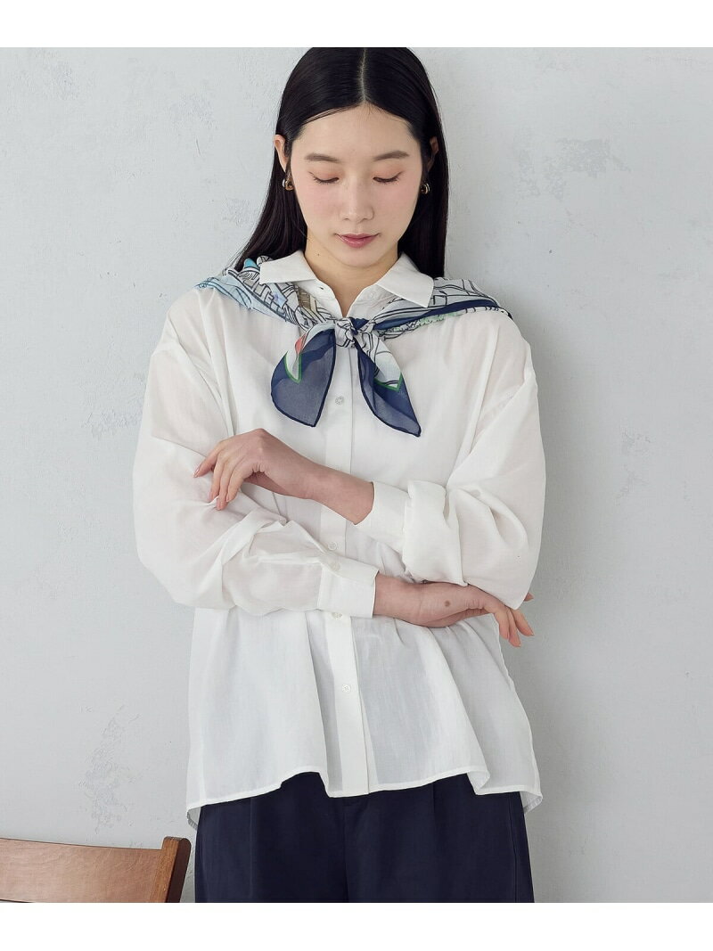 乐天商城 - 【SALE／10%OFF】ポリエステルスパンブロード ベーシックシャツ COMME CA ISM コムサイズム トップス シャツ・ブラウス ブルー ホワイト【RBA_E】【送料無料】[Rakuten Fashion]