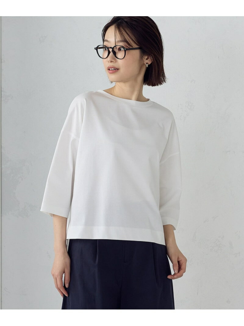 Rakuten - 【SALE／10%OFF】【接触冷感】7分袖 カットソー COMME CA ISM コムサイズム トップス カットソー・Tシャツ ネイビー ホワイト ブルー【RBA_E】【送料無料】[Rakuten Fashion]