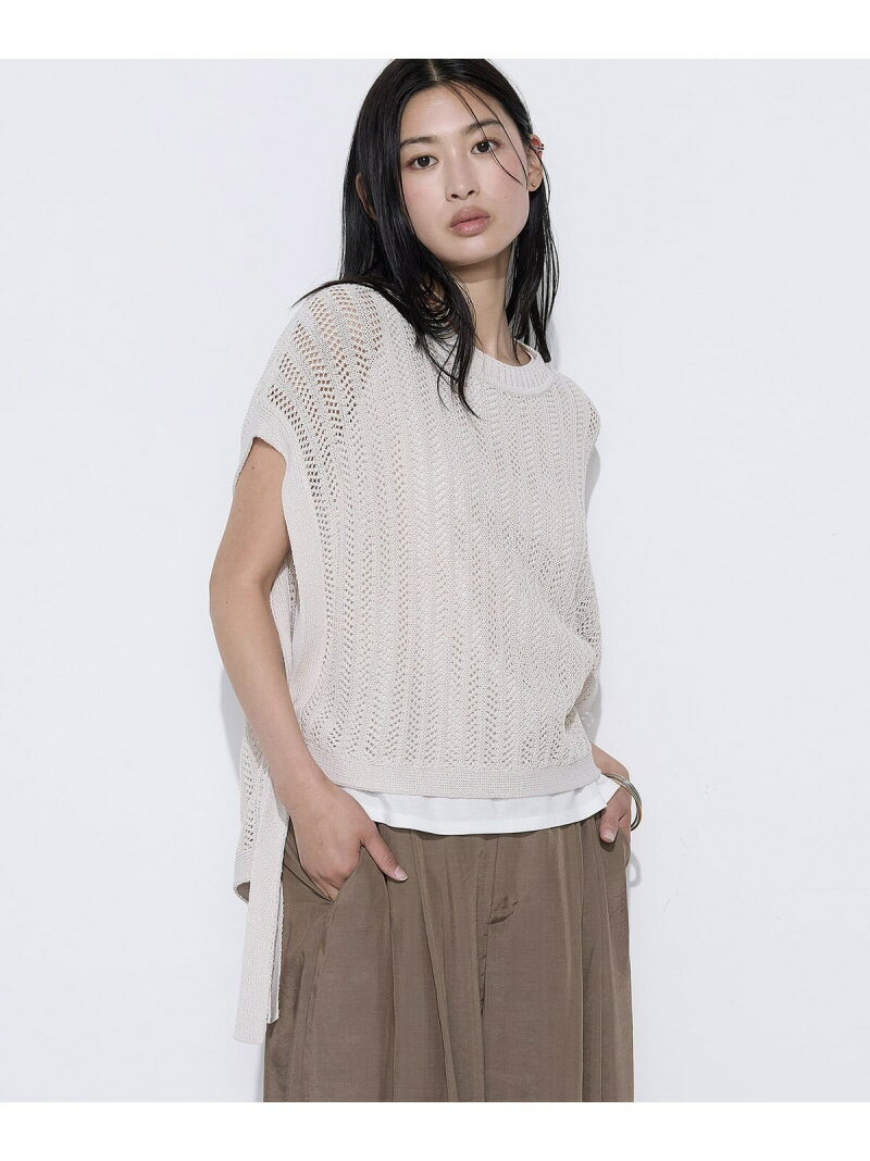 乐天商城 - [ Sサイズ ] 美濃和紙 ツインニットプルオーバー COMME CA S-SIZE コムサ トップス アンサンブル ネイビー ブルー レッド ベージュ【送料無料】[Rakuten Fashion]