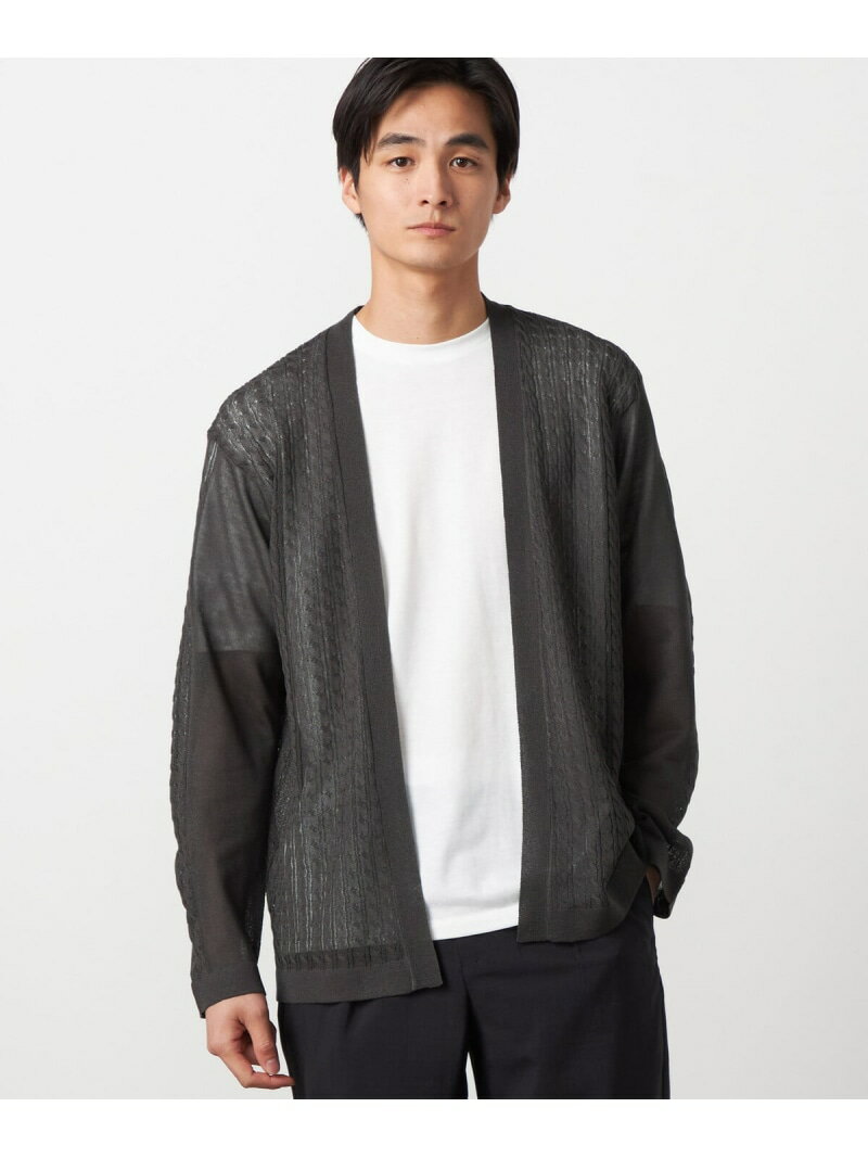 乐天商城 - 【SALE／10%OFF】【セットアイテム】リネンライクケーブル ボタンレスカーディガン+T/C天竺Tシャツ COMME CA ISM コムサイズム トップス カーディガン ブルー グレー【RBA_E】【送料無料】[Rakuten Fashion]