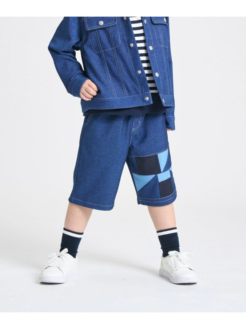 Other - デニムライクストレッチ ハーフパンツ COMME CA ISM コムサイズム パンツ その他のパンツ ブルー[Rakuten Fashion]