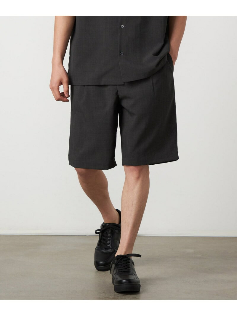 【SALE／10%OFF】【吸水速乾】リネンライクポリエステル ショートパンツ COMME CA ISM コムサイズム パンツ その他のパンツ カーキグリーン ネイビー ブラック【RBA_E】【送料無料】[Rakuten Fashion]
