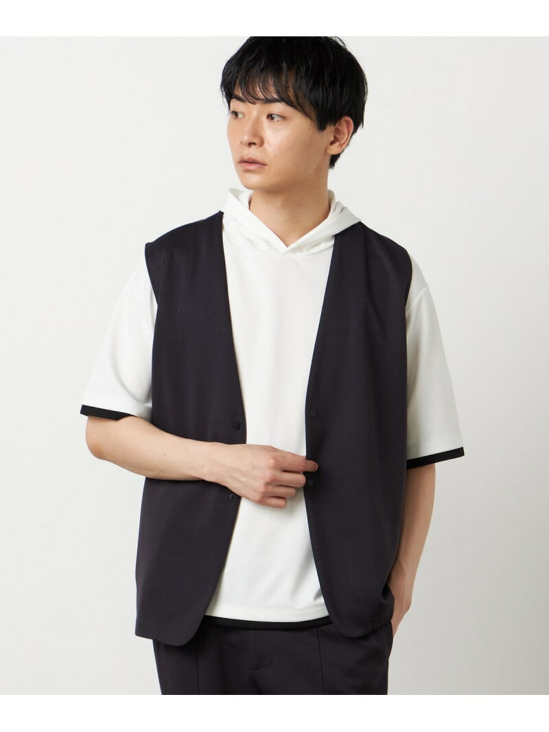 Rakuten - 【セットアップ対応】ダンボールニット ベスト COMME CA ISM コムサイズム トップス ベスト・ジレ グレー ブラック【送料無料】[Rakuten Fashion]