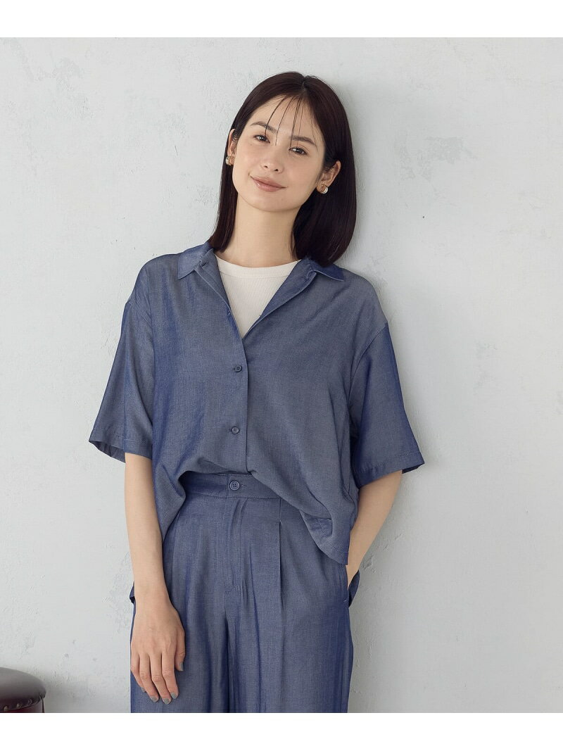 Rakuten - 【SALE／10%OFF】【セットアップ対応】デニムライクシャンブレー ショートスリーブシャツ COMME CA ISM コムサイズム トップス シャツ・ブラウス ネイビー【RBA_E】【送料無料】[Rakuten Fashion]