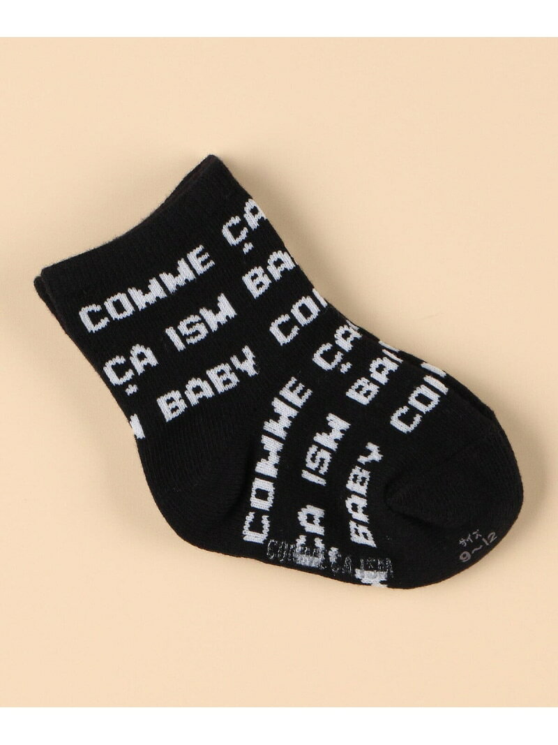 ロゴ総柄 ソックス COMME CA ISM コムサイズム マタニティウェア・ベビー用品 その他のベビーグッズ ネイビー ブラック レッド ホワイト[Rakuten Fashion] 2