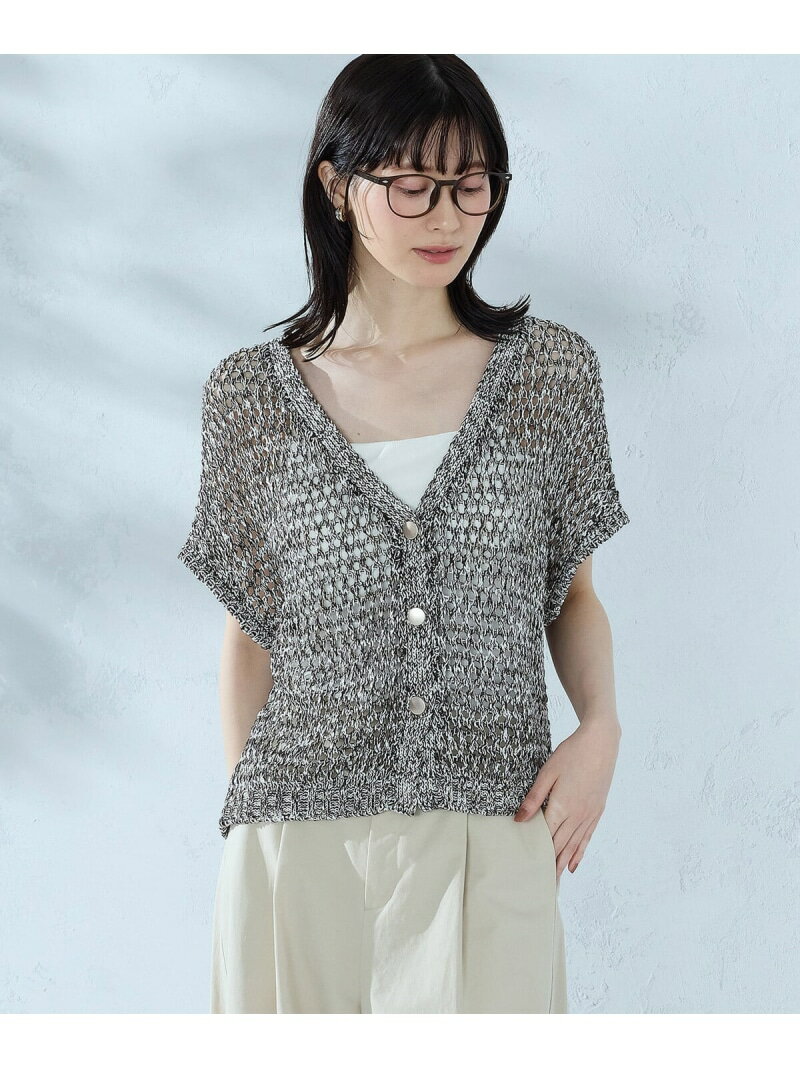 樂天商城 - 【SALE／10%OFF】ミックスカラーメッシュ ボタンベスト COMME CA ISM コムサイズム トップス ニット グリーン ネイビー ブラウン【RBA_E】【送料無料】[Rakuten Fashion]