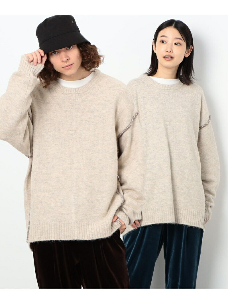 【SALE／40%OFF】ブランケットステッチニット ワイドプルオーバー Purple&Yellow コムサイズム トップス ニット ホワイト グレー ブラック グリーン【RBA_E】【送料無料】[Rakuten Fashion]