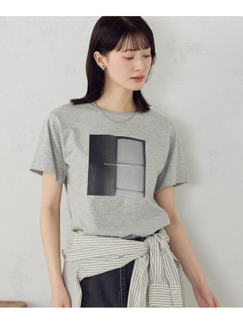 【SALE／20%OFF】フォトプリント Tシャツ COMME CA ISM コムサイズム トップス カットソー・Tシャツ ホワイト オレンジ ネイビー【RBA_E】[Rakuten Fashion]