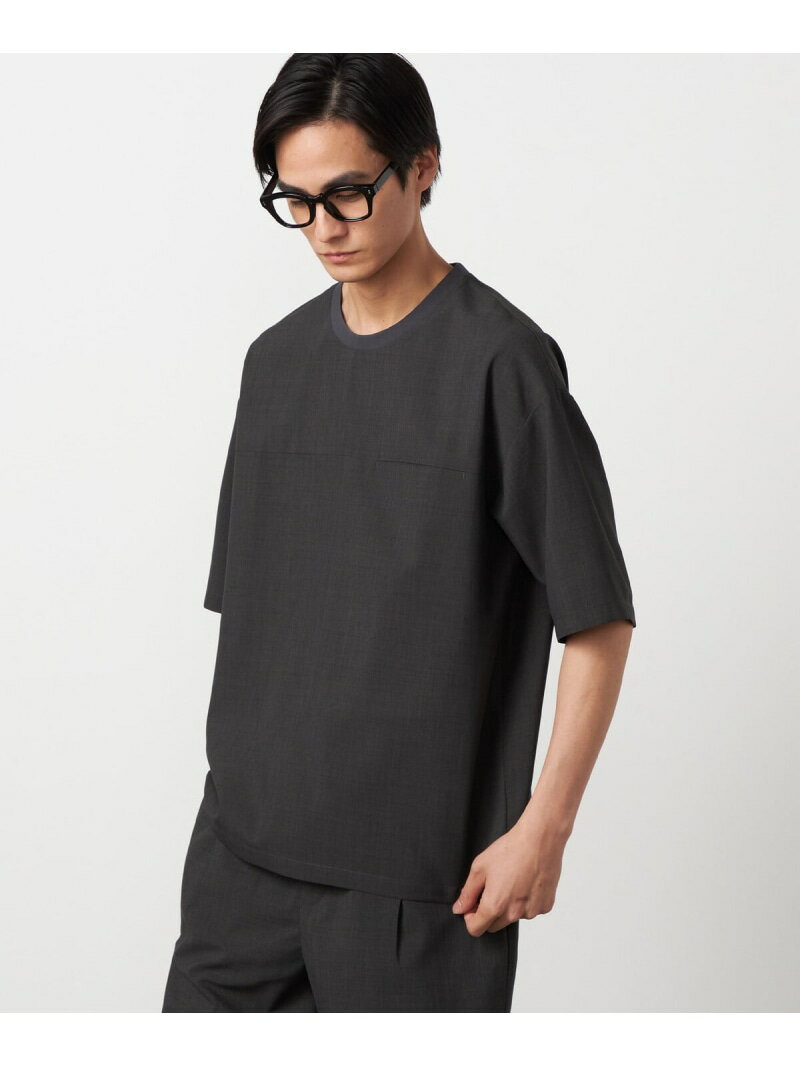 【SALE／10%OFF】【吸水速乾】リネンライクポリエステル 布帛Tシャツ COMME CA ISM コムサイズム トップス カットソー・Tシャツ カーキグリーン ブラック ベージュ ネイビー【RBA_E】[Rakuten Fashion]
