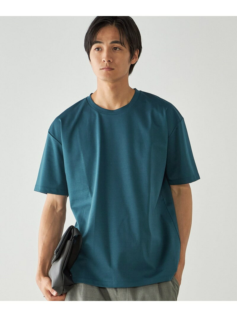 樂天商城 - 【MADE IN JAPAN】シルキーポンチTシャツ COMME CA ISM コムサイズム トップス カットソー・Tシャツ ブルー ネイビー ホワイト ブラック ベージュ【送料無料】[Rakuten Fashion]